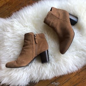 Via Spiga Suede Ankle Healed Boots